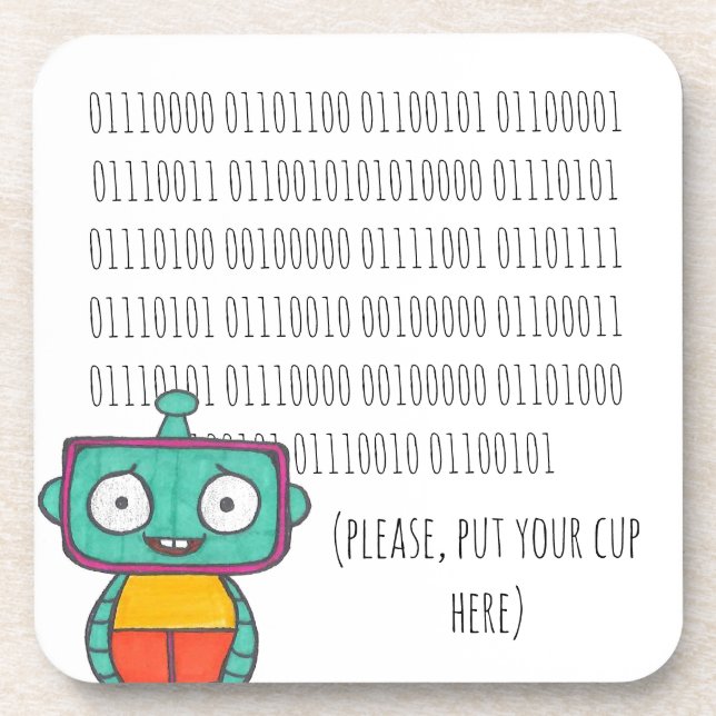 Cute Robot Coaster (Front)
