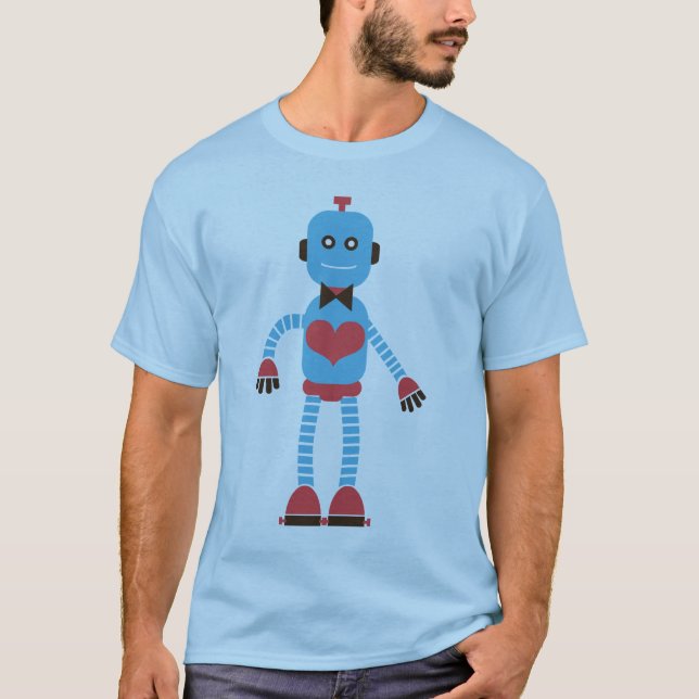 Cute Robot Couple Shirt (His) (Front)