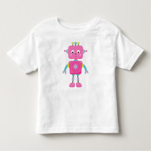 Cute Robot, Funny Robot, Silly Robot, Pink Robot Toddler T-Shirt