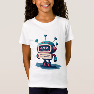 Cute Robot Hug Me Text, Hearts, Friendship, Fun T-Shirt