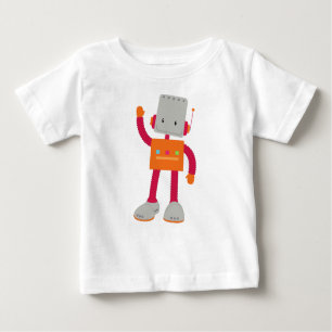 Cute Robot, Silly Robot, Funny Robot, Robotics Baby T-Shirt