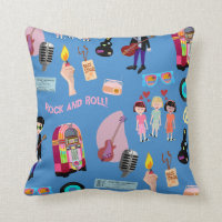 Cute Rock and Roll Oldies Cartoon Cute Pattern