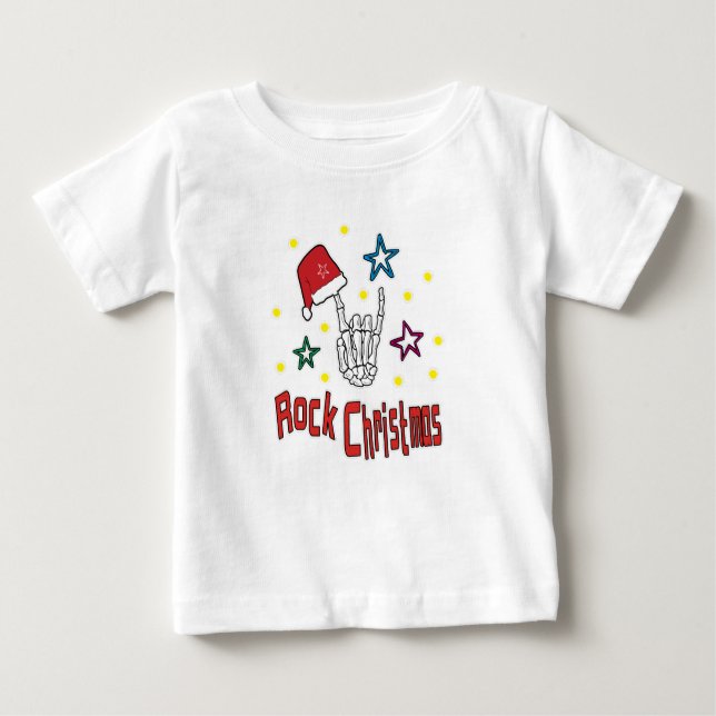 Cute Rock Christmas Baby T-Shirt (Front)