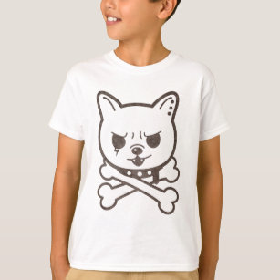 Cute Rocker Puppy Skull T-Shirt