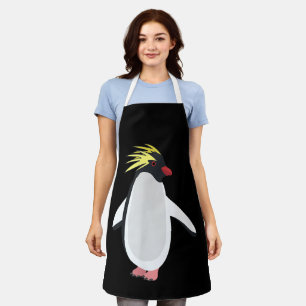 Cute Rockhopper Penguin Funny Antarctic Animal Apron