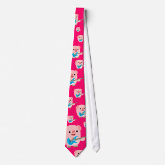 Cute Rockin' Cartoon Pig Tie