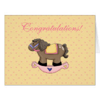 Cute Rocking Horse New Baby Congratulations