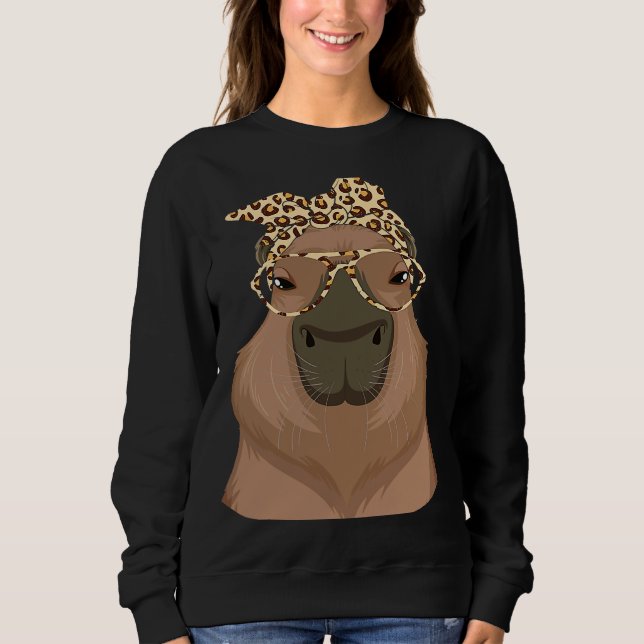 Cute Rodent Capybara Witty Wild Animal Right Capyb Sweatshirt (Front)