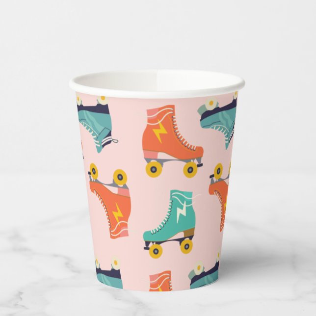 Cute Roller Skate Theme Birthday Paper Cups (Left)