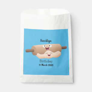 Cute rolling pin and dough pastry baking cartoon favour bags