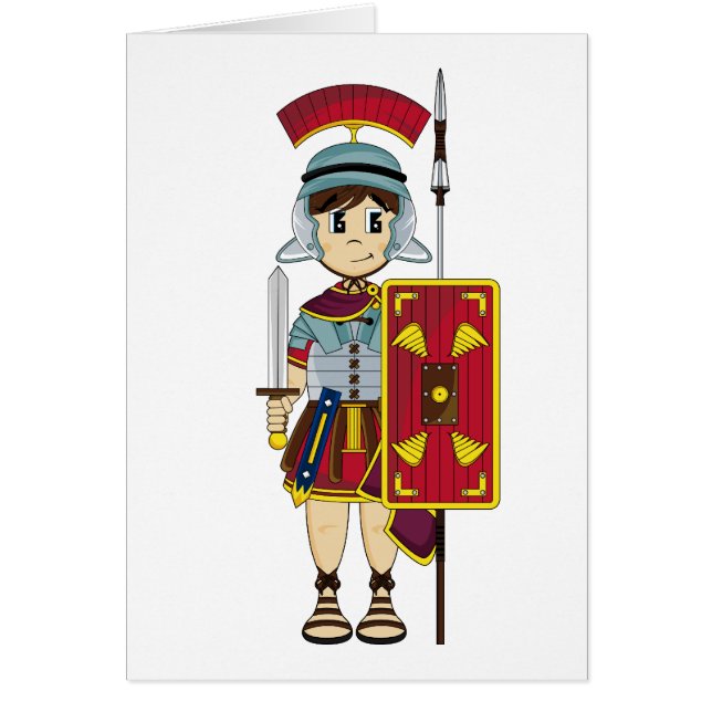 Cute Roman Soldier Card (Front)