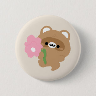 Cute Romantic Beaver 6 Cm Round Badge