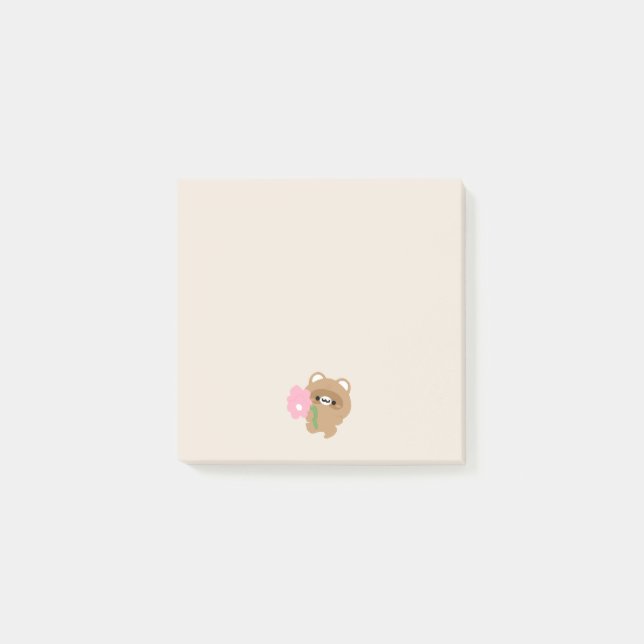 Cute Romantic Beaver Post-it Notes (Front)