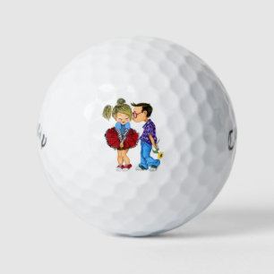 Cute Romantic Couple Golf Balls Gift