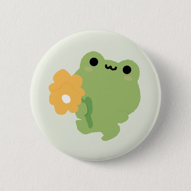 Cute Romantic Frog 6 Cm Round Badge (Front)