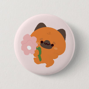 Cute Romantic German Shepherd Puppy 6 Cm Round Badge