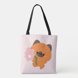 Cute Romantic German Shepherd Tote Bag