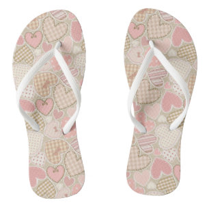 Cute Romantic Hearts Pattern Jandals
