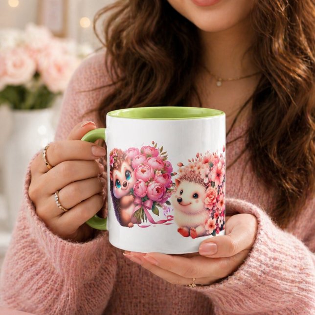  Cute Romantic Hedgehog Espresso Cup – Floral Coup (Creator Uploaded)