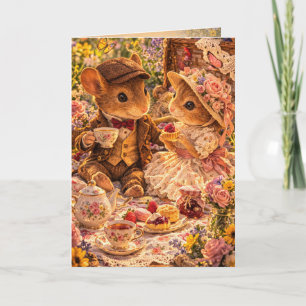Cute Romantic Mouse Couple Love Greeting Card