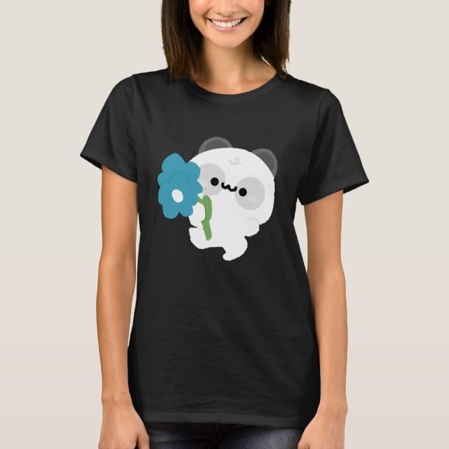 Cute Romantic Panda T-Shirt (Front)