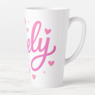 Cute Romantic Text Art Latte Mug