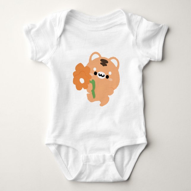 Cute Romantic Tiger Baby Bodysuit (Front)
