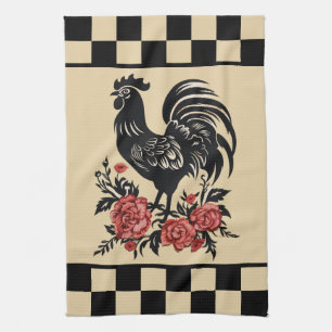 Cute rooster lovers Country kitchen  Tea Towel