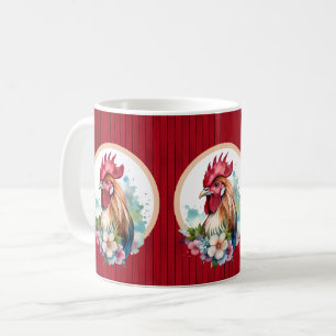 Cute rooster lovers kitchen  coffee mug