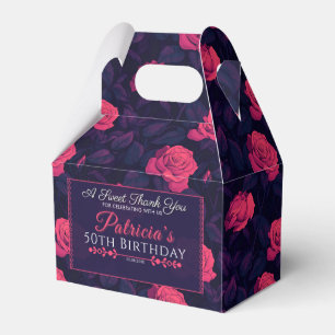 Cute Rose Birthday Favour Box For Dessert Table