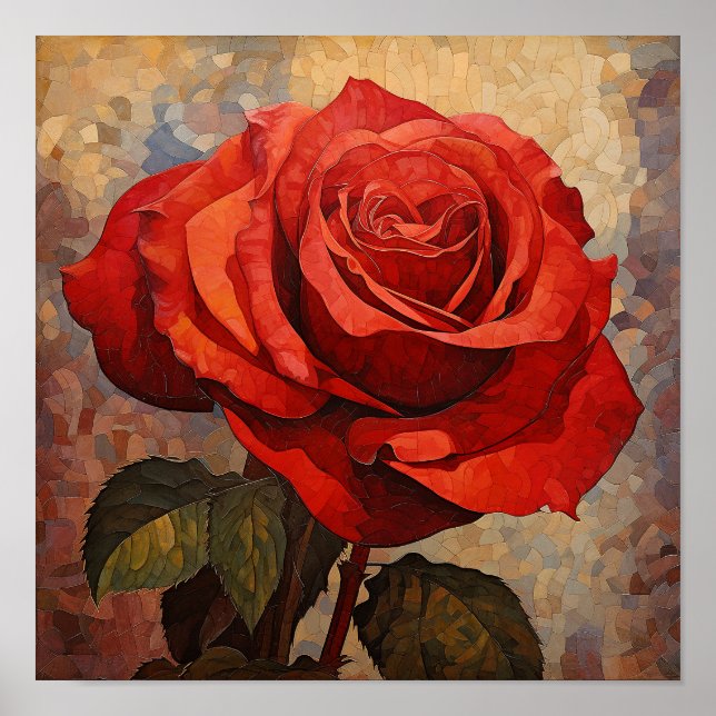 Cute Rose Botanical Wall Art Diy Décor (Front)