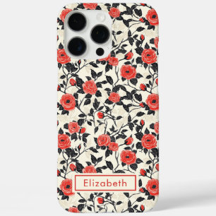 Cute Rose Customisable Name Iphone Case