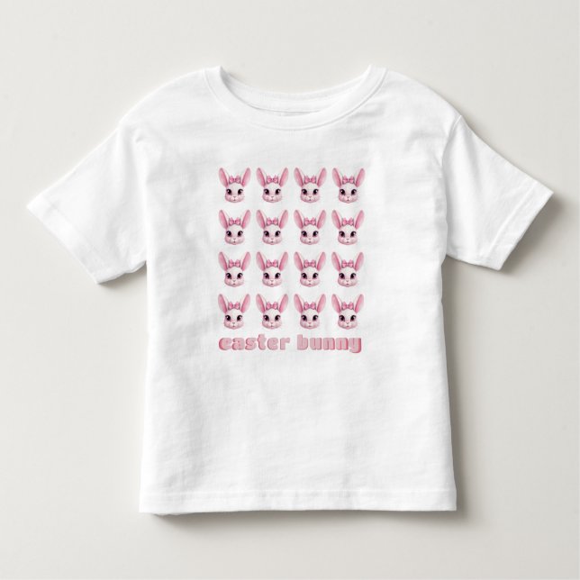 Cute Rose Easter Bunny Gift Baby Girl T-shirt (Front)