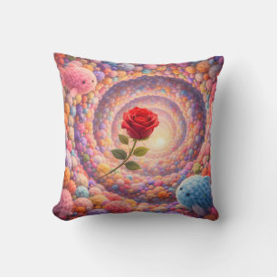 Cute Rose Fantasy Pillow For Girls Kids