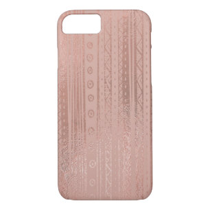 Cute Rose Gold Foil Boho Tribal Pattern Case-Mate iPhone Case
