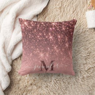 Cute Rose Gold Glitter Cushion
