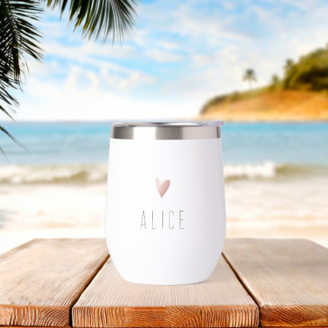 Cute Rose Gold Love Heart  (Beach)