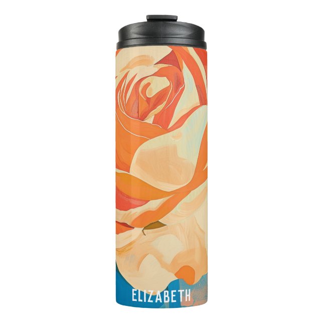 Cute Rose Mum Personalised Thermal Tumbler (Front)