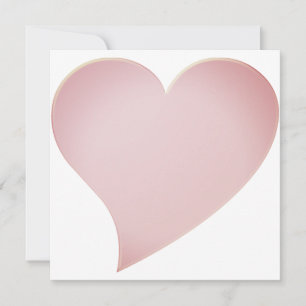 Cute rose pink heart minimalist Valentine's card