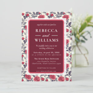 Cute Rose Wedding Invitation Card