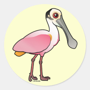 Cute Roseate Spoonbill Classic Round Sticker