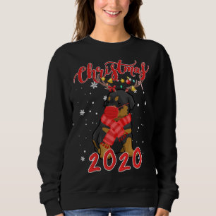 Cute Rottweiler Dog Christmas 2020 Dog Wearing A F Sweatshirt