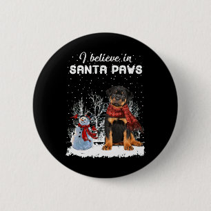 Cute Rottweiler Dog Christmas Snowman Christmas Pa 6 Cm Round Badge