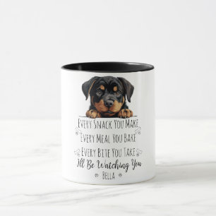 Cute Rottweiler Dog Funny Custom Mug
