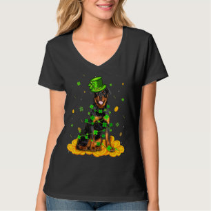 Cute Rottweiler Dog St Patricks Day Irish Shamrock T-Shirt
