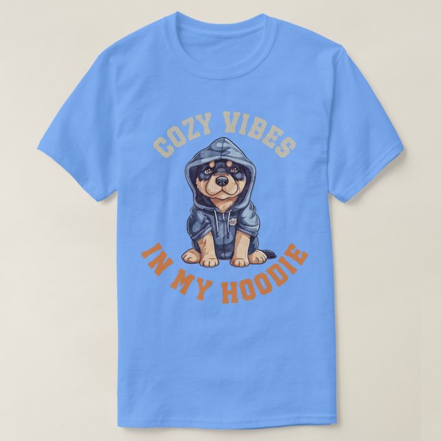 Cute Rottweiler Dog T-Shirt (Design Front)