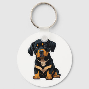 Cute Rottweiler - Gifts for Rottweiler Dog Owners  Key Ring