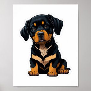 Cute Rottweiler - Gifts for Rottweiler Dog Owners Poster