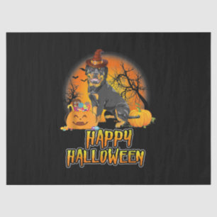 Cute Rottweiler Happy Halloween Dog Funny Lovers Tissue Paper