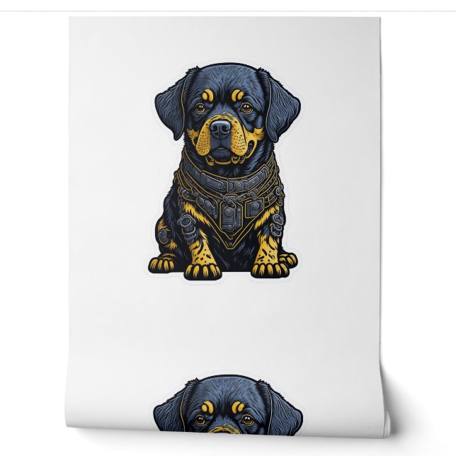 Cute Rottweiler in armour  Wallpaper (Unrolling)